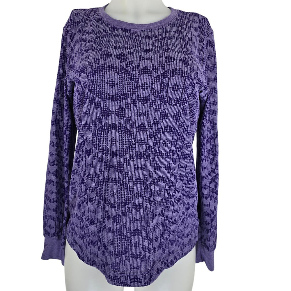 Columbia Omni-Wick Advanced Evaporation Purple Aztec Print Athletic Top M